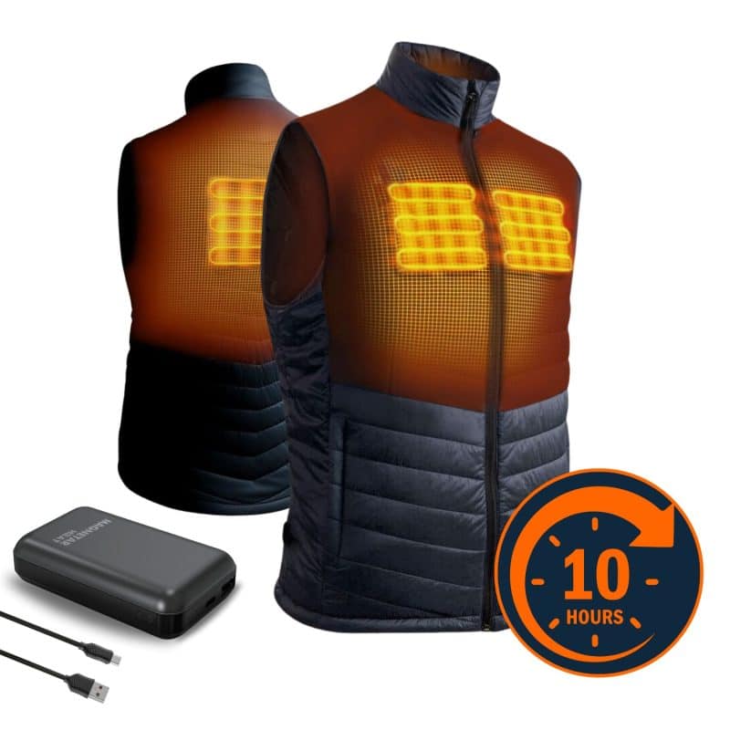 LAVA Verwarmde bodywarmer Magnetar Heat inclusief powerbank voorkant en achterkant