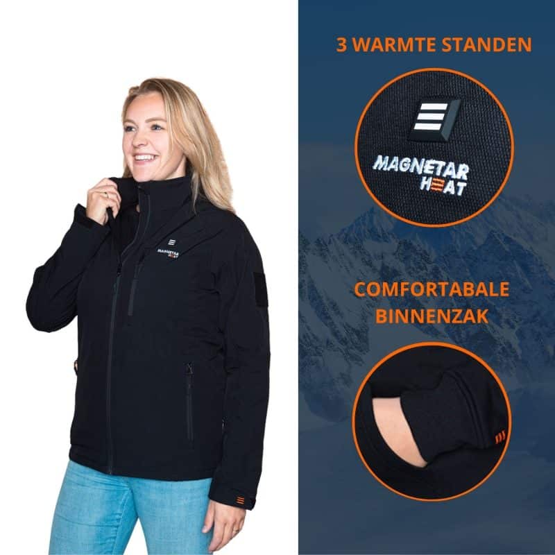 VULCAN Heated Jacket Magnetar Heat Model Woman and Details